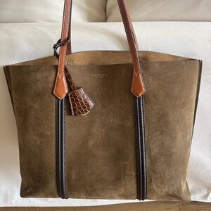 Tory Burch Brown Suede Tote
